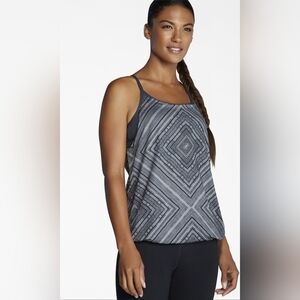 Fabletics Norwalk Tank, Color Heather Grey Taos Print/Charcoal Heather Size XS